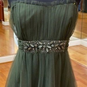 NWT Absolutely Amazing Alfred Angelo Size 14 Green Lace like Formal Gown